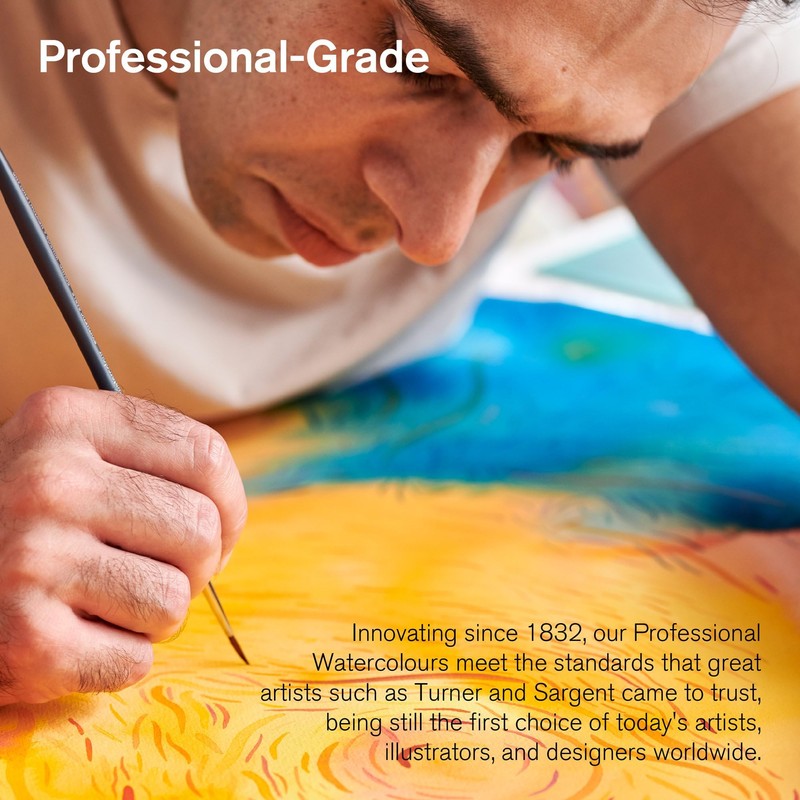 Winsor & Newton 0101010 Professional Aquarellfarbe, lebendige Wasserfarben in Künstlerqualität,