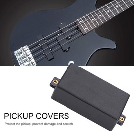 Guitar Pickup Covers, 2 Pcs Humbucker Sealed Pickup Covers for Electric Guitar Replacement Parts (Black)