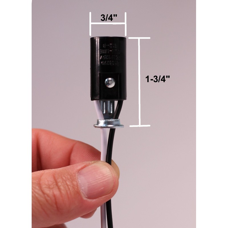 Creative Hobbies #SOCKETHW Candelabra Base Lamp Holder Light Socket, Keyless