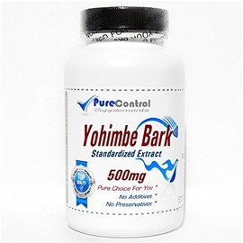 Yohimbe Bark Standardized Extract 500mg // 100 Capsules // Pure // by PureControl Supplements