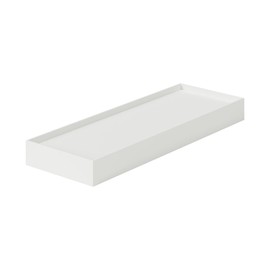 MUJI 02553098 Polypropylene File Box Lid with Casters, White Gray, Width 3.9 inches (10 cm), Width 4.3 x Depth 13.0 x Height 1.4 inches (110 x 330 x 35 mm)