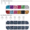 Nail Rhinestones 4520PCS 1.5-6mm Colorful Black Blue Round Flatback Crystal