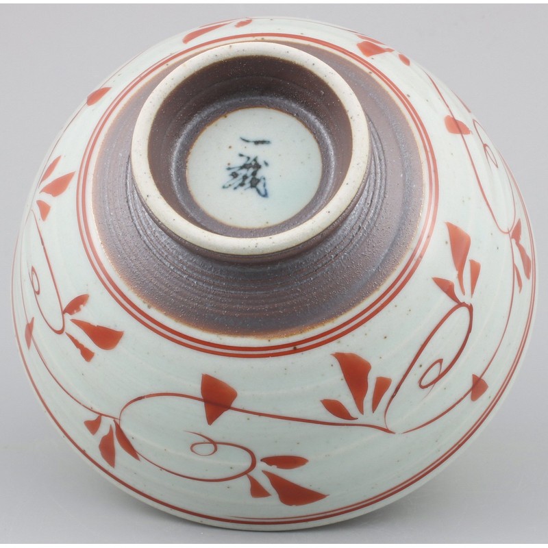 Hasamiyaki Issei Pottery Lightweight Rice Bowl, Small, Old Dyed Inside/Outer