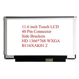 Rinbers Replacement Embedded Touch LCD LED Screen Display Digitizer Panel Assembly HD 1366x768 11.6" Bottom Right eDP 40 Pin Connector B116XAK01.2 B116XAK01.1