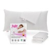 Set of 2 Waterproof Cotton Pillow Protectors with Hidden Zipper.