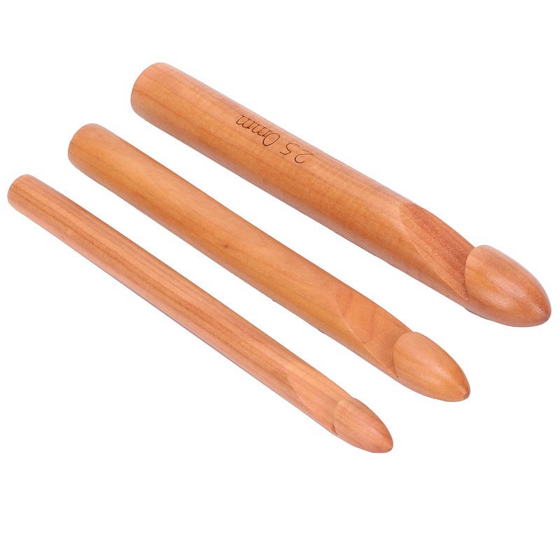 Bamboo Crochet Hook Handcrafted Knitting Needles Yarn Craft 20cm/7.9in Large