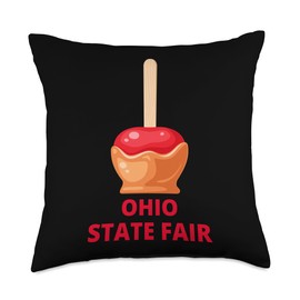 Ohio State Fair Caramel Apple Candy County Fair Throw Pillow