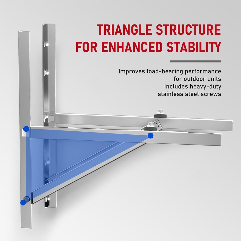Rogvoc 304 Stainless Steel Wall Mount Bracket for 9000-24000 BTU