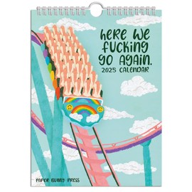 2025 Here We Go Again Calendar Humorous Fun Skylight Design Easy Planning Unique Gifts for All Occasions Perfect for Home Office Featuring Artwork for a Lighthearted Approach to Scheduling (amusement park)