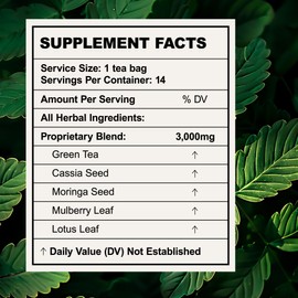 Laicuherb Organic 14 Day Colon Cleanse Tea for body cleanse & Detox, Natural Colon Detox Tea with Herbal Blend for Men & Women Digestive Health & Gental Gut Cleanse, Caffeine Free