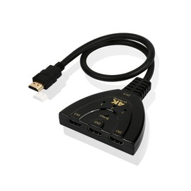 DS. DISTINCTIVE STYLE HDMI Switch HDMI Hub HDMI Splitter 3 in 1 Out HDMI Adapter for TV Supports Full HD 4K 1080P 3D