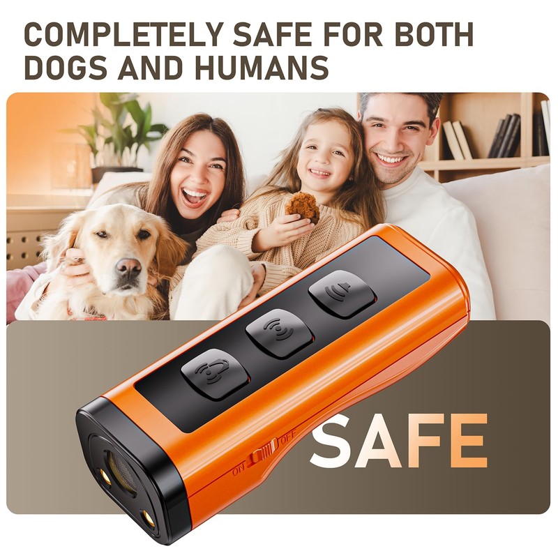 2 Pack Dog Bark Deterrent Devices, Rechargeable Anti-Barking Device for