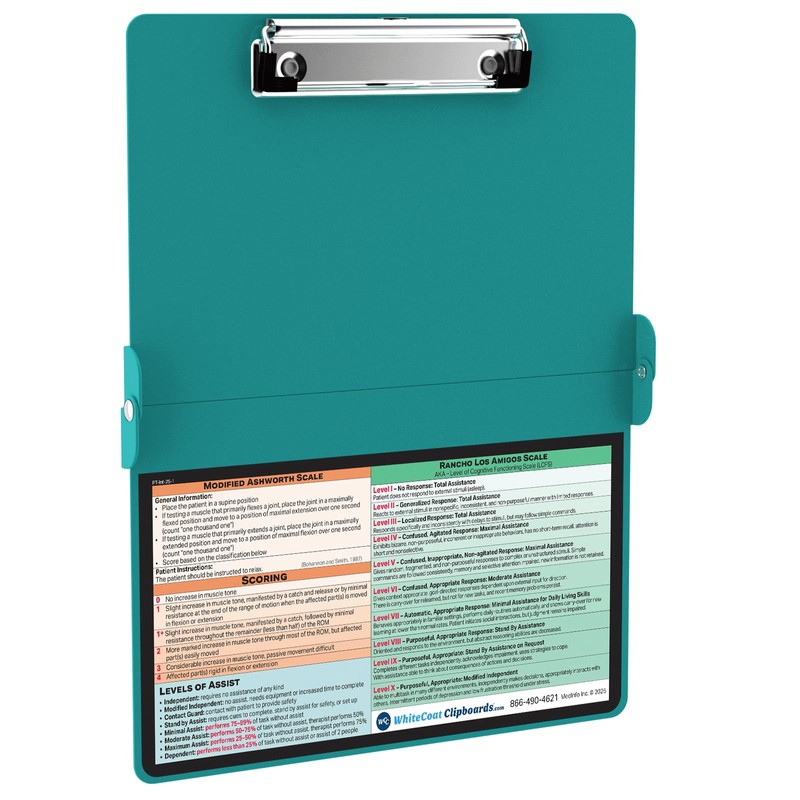 Whitecoat Clipboard® - Physical Therapy Edition (Teal, Bifold)