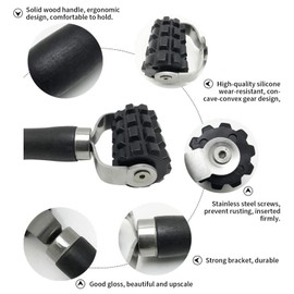 BORDSTRACT Silencer Roller, Automotive Application Roll with Wooden Handle for Sound-Absorbing Thermal Insulation Panels (Large Size)