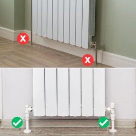 Radiator Rosettes, Pack of 6, DN20 Size with Diameter 26.5 mm Inside, Diameter 55 mm Outer, 13 mm Height, for 3/4 Inch Pipe, Cover Heating Pipes, Heating Pipe Covers, Pipe Covers, Radiator Pipe, Pipe