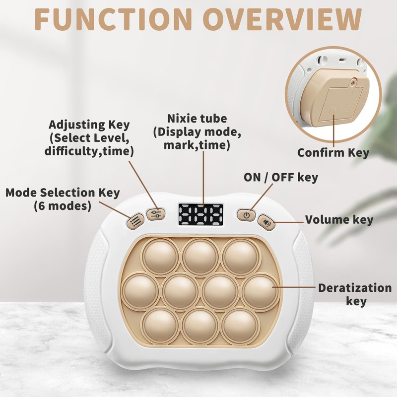 Intoypad Pop Game Light Up Fidget Toy for Kids, 6