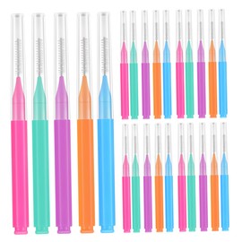 KOMBIUDA 50pcs Lightweight Interdental Brushes for Braces Oral Hygiene Portable Toothpick Tooth Cleaning Tool with Design for Plaque Removal
