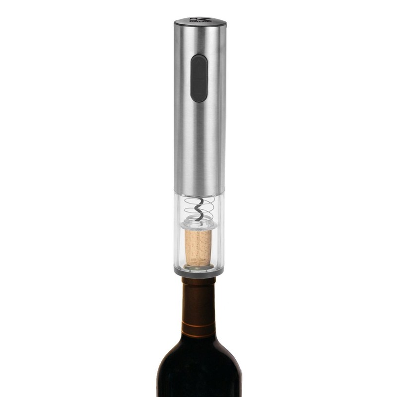 Kalorik Wine Lovers Set with Opener and Preserver, 7x10.25x4.9, Gray