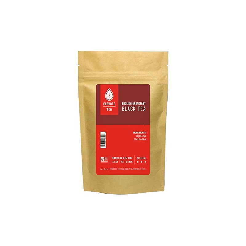 Elevate Tea ENGLISH BREAKFAST BLACK TEA, Loose Leaf Tea Blend,