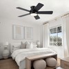 POCHFAN 42 Inch Black Ceiling Fans with Lights and Remote,
