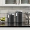 Oggi Stainless Steel Kitchen Canister 62 fl oz, Black -
