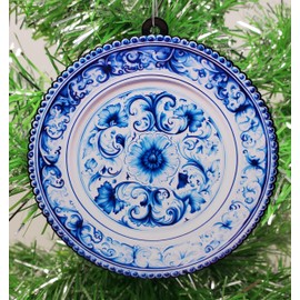 Delft Blue Plate Ornament