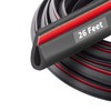 26 Feet Rubber Edge Trim Weather Stripping, BISOTHAI Self-Adhesive Rubber