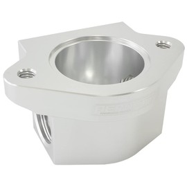 Aeroflow Billet Remote Thermostat Housing Silver With -12AN Ports Use With Chev