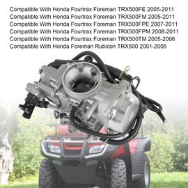 RADHLBNIU Carburetor Replacement For Honda Fourtrax Foreman TRX500 2005-2011 Rubicon TRX500 2001-2005, Replace 16100-HN2-013 16100-HN2-305