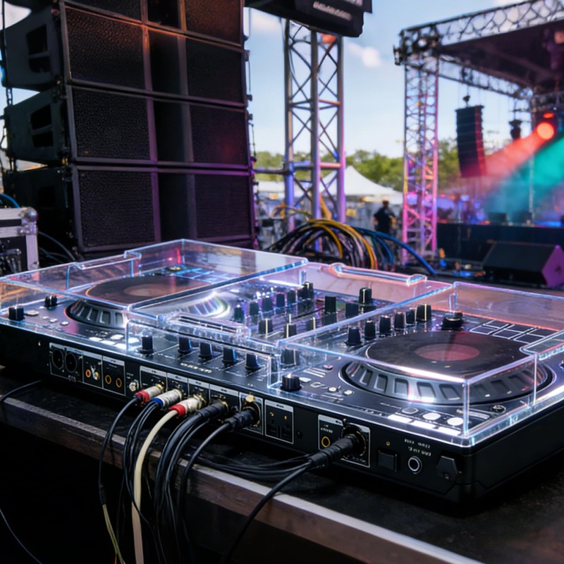 MiKiJoy4U Polycarbonate Dust Cover for Pioneer DJ DDJ-FLX10, Transparent PC