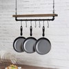 MyGift 30 Inch Ceiling or Wall Mounted Pot Rack with