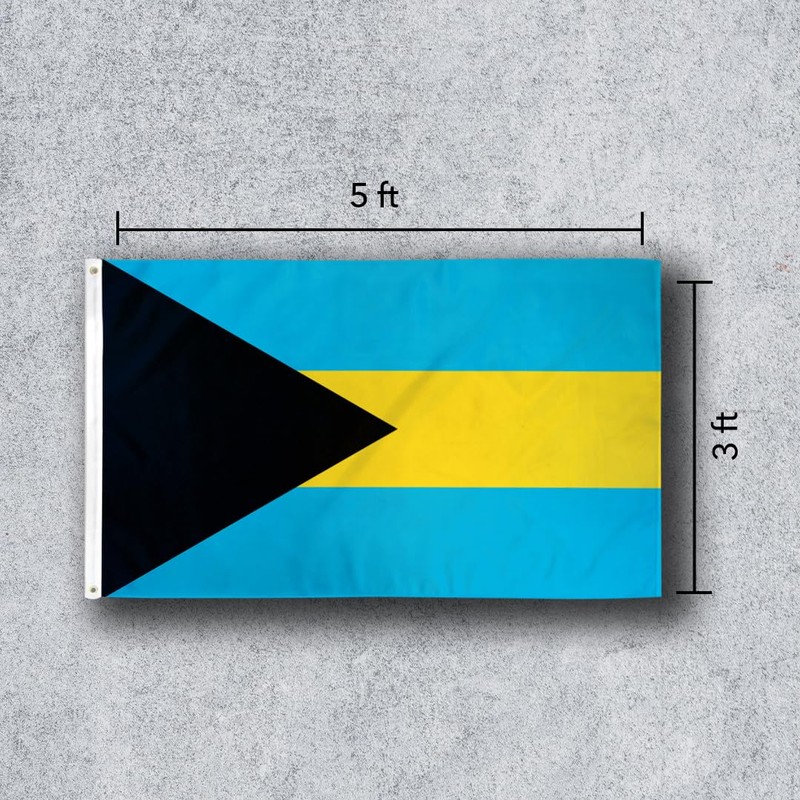 Bahamas Flag 3x5ft Poly - INTERNATIONAL FLAGS