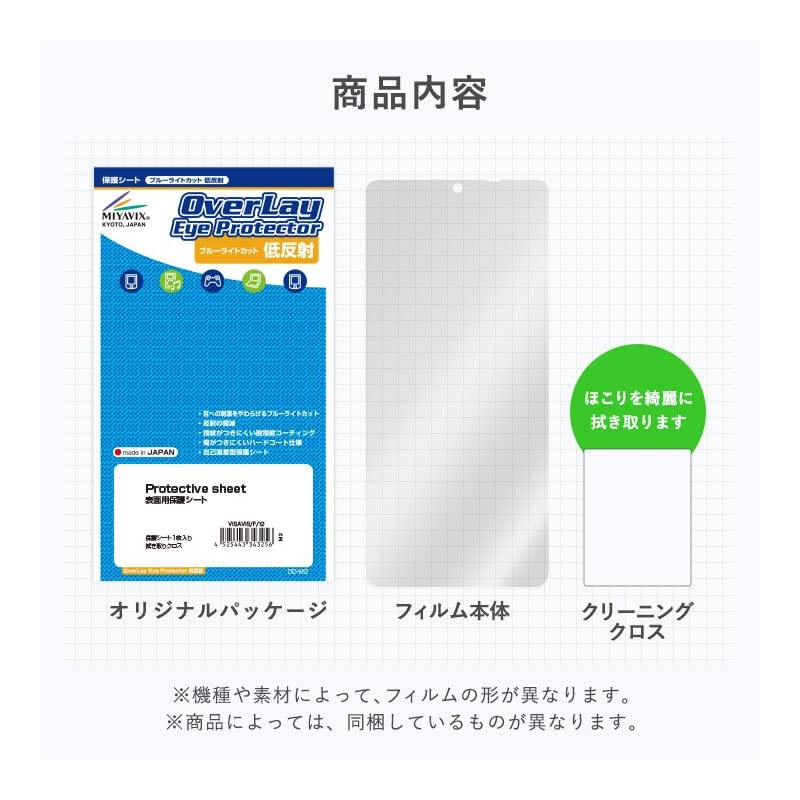 Miyavix Protective Film, Blue Light Reduction, Low Reflection, Eye Friendly,