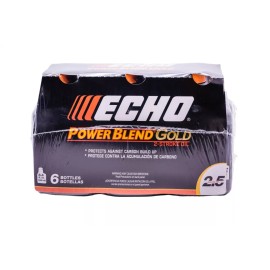 ECHO GENUINE ECHO POWER BLEND 2 STROKE 6.4OZ BOTTLE 2.5 GALLON MIX OIL 6 PACK