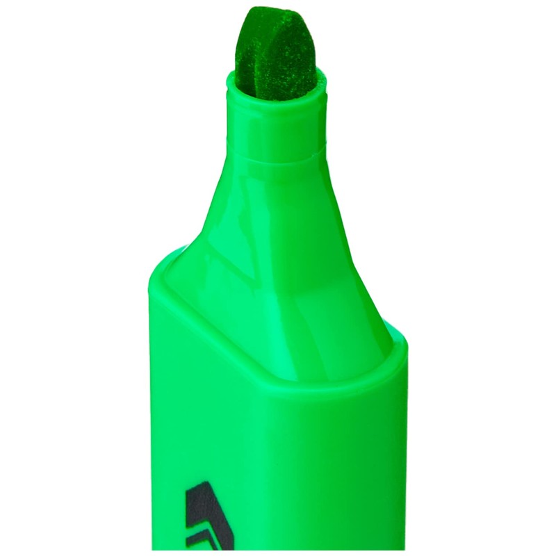 Hainenko Value Flat Barrel Chisel Tip Highlighter - Green