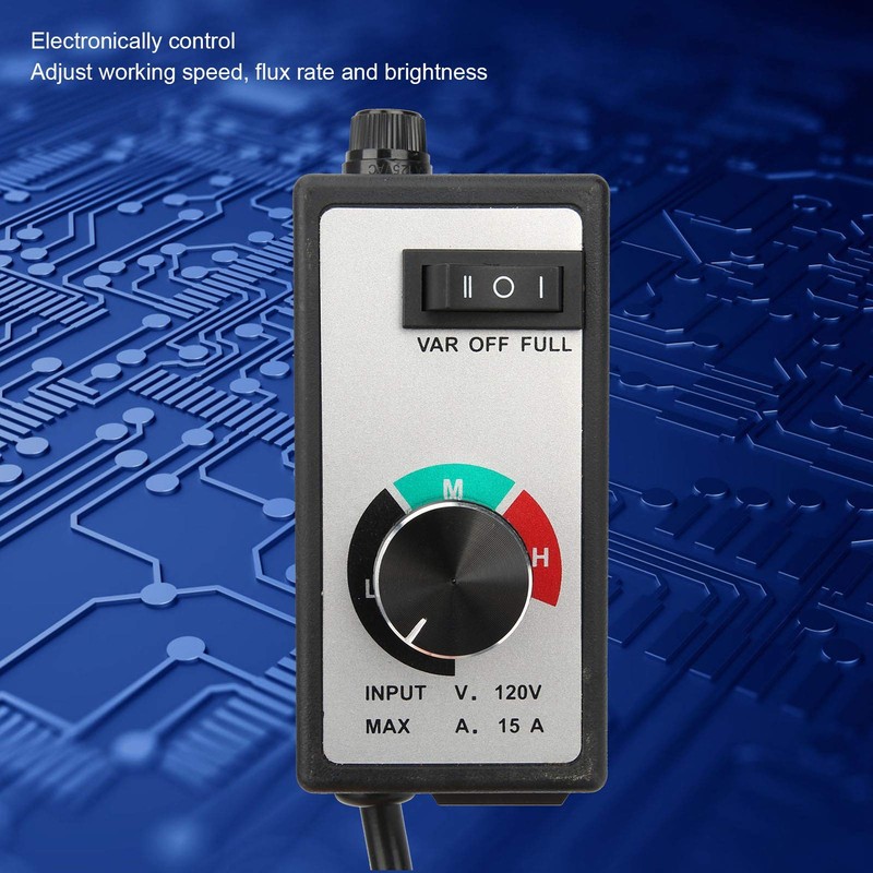 Stepless Fan Speed Controller 120V 1500W 15A Variable Electronic Adjuster