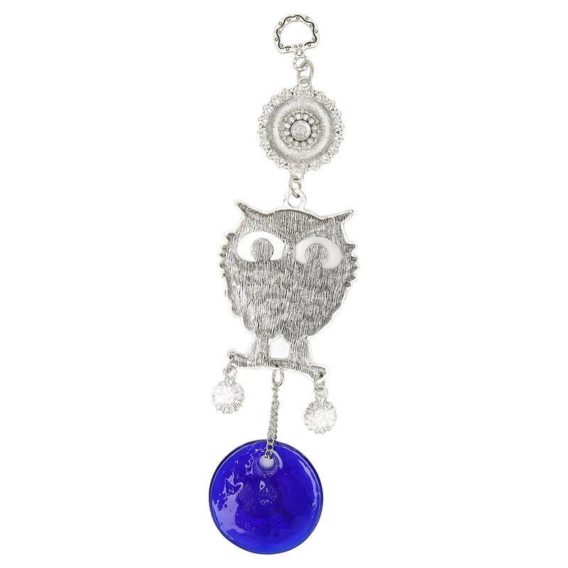 Blue Eye Owl Keychain Good Luck Beautiful Blessing Amulet Car