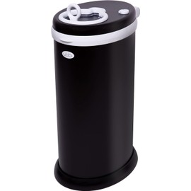 Ubbi Steel Diaper Pail, Odor Locking, No Special Bag Required, Award-Winning, Registry Must-Have, Matte Black