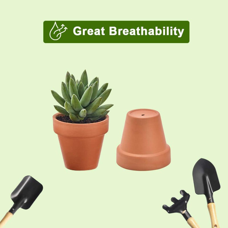 vensovo 3 Inch Terra Cotta Pots with Drainage - 20