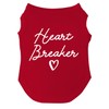 Heart Breaker Valentine's Day Dog Tee Shirt Sizes for Puppies,