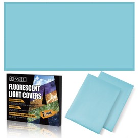 ANGSYLTH 2 Pcs Fluorescent Light Covers - 4 x 2 Feet Light Covers for Ceiling Lights Classroom, Magnetic Light Filters for Office, Hospitals, Home.