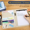 UMRIOX A4 Clipboard Folder with A4 Notepad, PU Clipboard A4