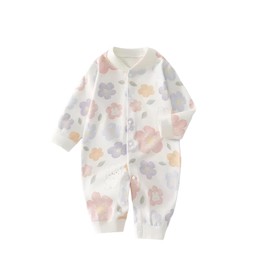 Babyfond Baby Bodysuit, Newborn Baby Warm Cotton Bodysuit, Kids Baby Boys 100% Cotton Toddler Homewear Thickened Spring, pink, 3 - 6 months