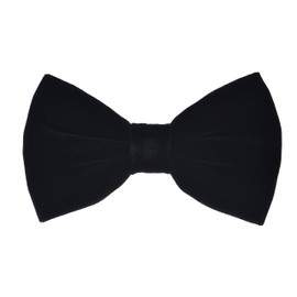 S.H. Churchill & Co. Velvet Bow Tie and Pocket Square Set- Black