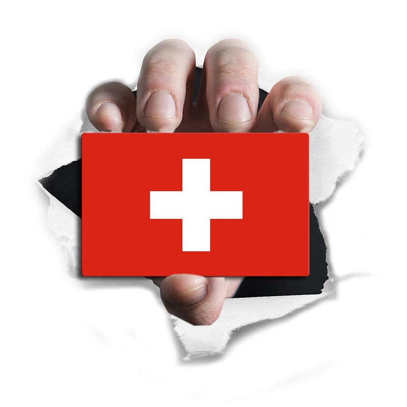 TRIOSK Fridge Magnet Strong Flag Switzerland Magnet Country Flags Gift