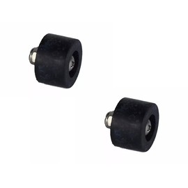 Kit of 2 Spare Tire Bumper Cushions in Black Rubber for CJ7 and 1987-1995 Wrangler YJ with Swing Out Tire Carrier