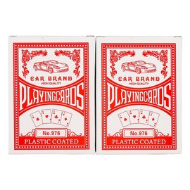 Playing Cards, 4 Pack, Decks of Cards Bulk, Poker Size, Standard Index, for Blackjack, Euchre, Canasta Card Game, 2 Blue and 2 Red, Casino Grade Poker Cards:_red playing cards *2pcs