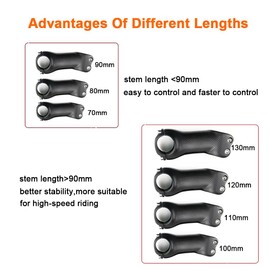 RXL SL Mountain Bike Stem 31.8 mm Bicycle Stem Carbon 3K Glossy Carbon Road Bike Stem 6 Degree 80 mm