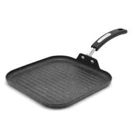 Starfrit The Rock 25cm (10") Non-Stick Grill Pan - Durable Forged Aluminium - Oven Safe - PFOA Free - Easy to Clean - Black
