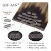 BHF HAIR Extensiones Cabello Natural Marrón Oscuro A Marrón 14in